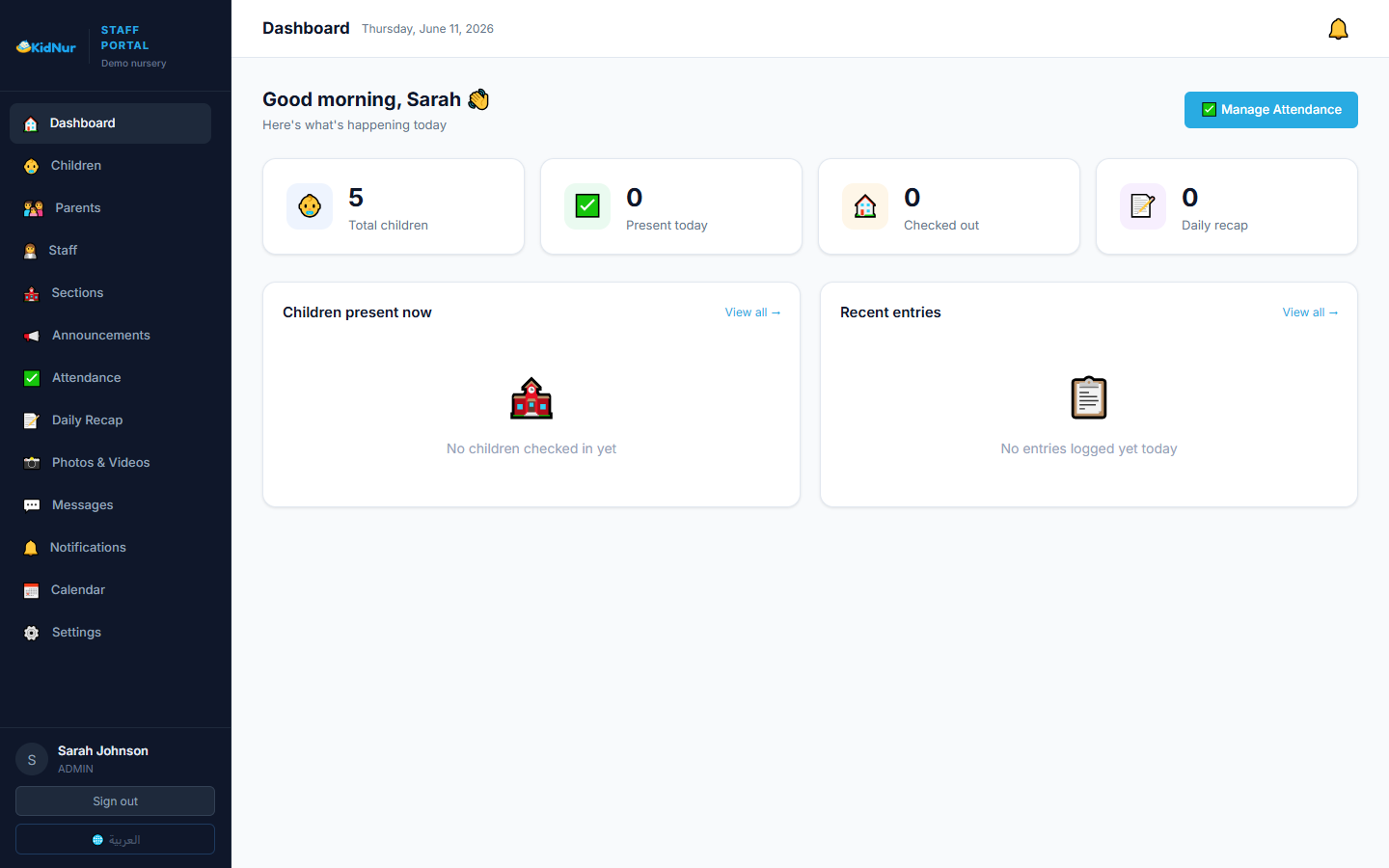 KidNur Admin Dashboard